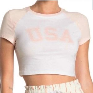 Abound M Cropped Raglan USA Graphic‎ Tee